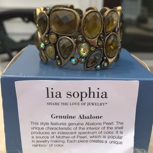 Lia Sophia stunning genuine Albalone bracelet